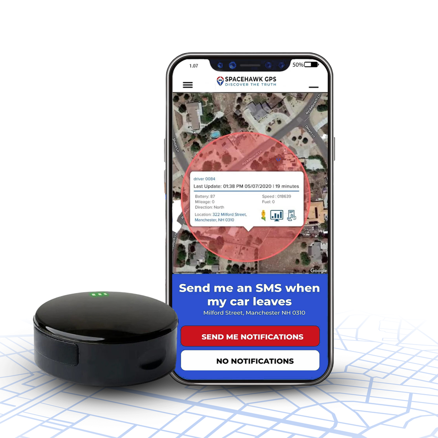 SpaceHawk Mini GPS tracker for real-time vehicle tracking