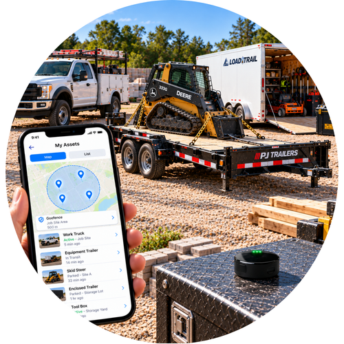 Geofence with SpaceHawk Asset Tracker at the Job Site
